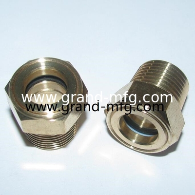 male NPT BSP pipe threads 1/2&quot; radiator oil level glass sights with tempered glass OEM and ODM service