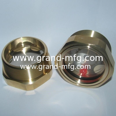 Male thread BSP 3/8 inch oil levels and windows with tempered glass brass oil sight glass plug supplied custom available