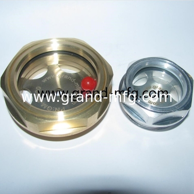 USA male NPT thread3/8 INCH brass domed oil level sight glass hex screw-in Oil level sight glass window with thread lock Brass Oil Sight Glass for Pump Gearboxes and Compressors Brass Material NPT