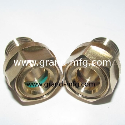 male NPT pipe threads 3/8 inch  vaccum pump oil level sight glass indicator  reducer oil sight glass aircompressor sight