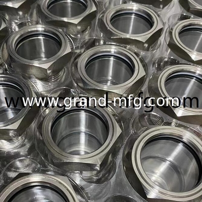 Stainless Steel Male NPT Oil Level Sight Glass NPT 2-1/2 Oil Level Sights Supplied Coolant Sight Gauge