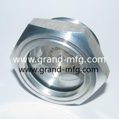 male BSP G thread custom blower aluminium oil level sight glasses with 3mm glass Aluminum Oil Level Sight Glass with Viton O-Ring and Stainless Steel Reflector Suitable for Various Applications