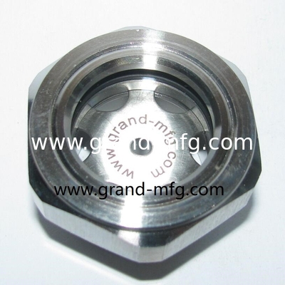 male BSP G thread 1 1/4 inch 1 3/4&quot; quality stainless steel bulls eye sight glasses for industrial PUMPS