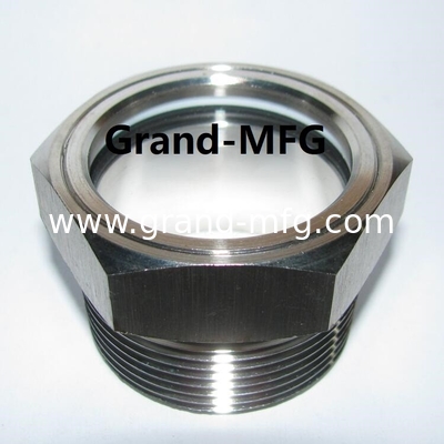 NPT1 1/4 stainless steel SS304 water flow liquid level sight glass OEM service oil level sight plug custom