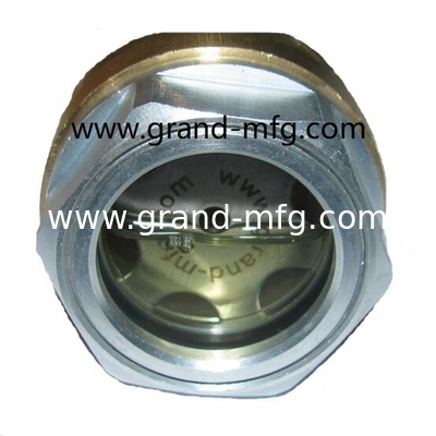 BSP G thread 1/2&quot; 3/4&quot;  1&quot; 2&quot; Blower Oil level indicator sight glass custom available  Aluminum Oil Level Sight Glass for Pump Gearboxes and Compressors
