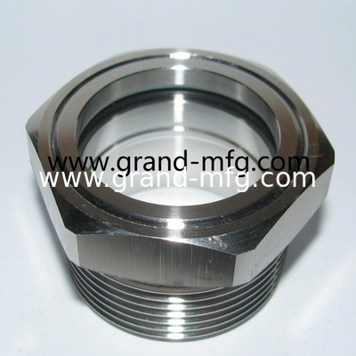 NPT,BSP,G thread,Metric thread1/2&quot;,3/4&quot;, 1&quot;, 2&quot;Stainless Steel 304 Oil level indicator sight glasses Stainless Steel liquid Sight Glass with Borosilicate Glass