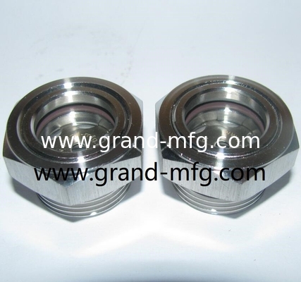 High temperature Metric thread M42X1.5 M42X2 stainless steel bulls eye sight windows for industrial GM-SSM33 GM-SSM30