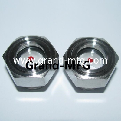 M33x1.5 M42x1.5 SS304 liquid sight glass view plugs for gear reducers compressor pumps oil level sight glass supplied