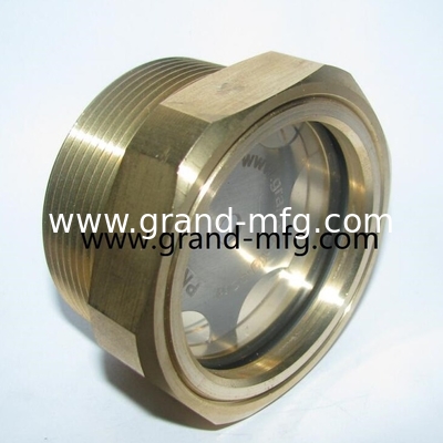 NPT 3 Brass oil level sight glass observation evaporator oil level sight glasses OEM service no finishing
