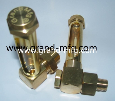 NPT thread 3/4 inch observation brass oil level sight gauges indicators oil level check gauges for oil container Brass Tube Hydraulic Oil Level Gauge with for Pump and Gearboxes