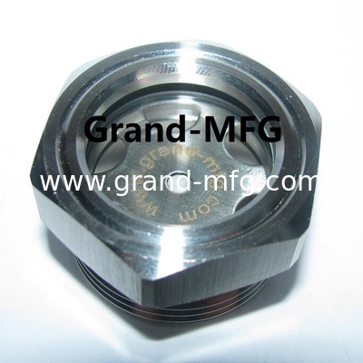 M33x1.5 M42x1.5 SS304 liquid sight glass view plugs for gear reducers compressor pumps oil level sight glass supplied