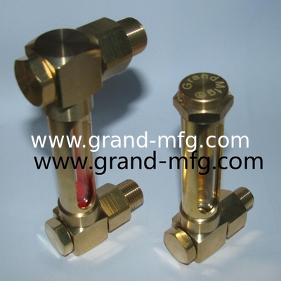 NPT thread 3/4 inch observation brass oil level sight gauges indicators oil level check gauges for oil container Brass Tube Hydraulic Oil Level Gauge with for Pump and Gearboxes
