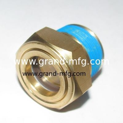 Npt 1/4 inch forklift truck radiator oil sight glasses with FKM O-ring  Brass Oil Sight Glass for Pump Gearboxes Compressor and Power Transmission Brass Material Various Glass Types Multiple Sizes