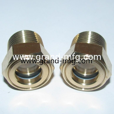 Metric thread M18x1.5 M22x1.5 M26x1.5 M27X1.5 M33X2 M60X2 circular oil level sight glass supplier and manufacturer