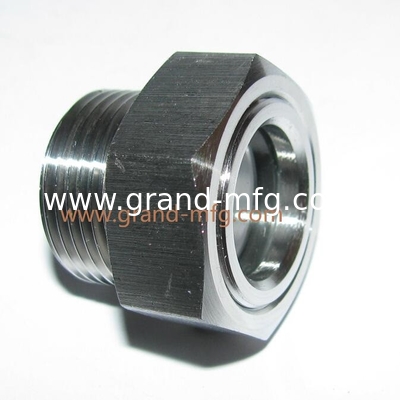 Male metric thread M33x2  M33X1.5 stainless steel bulls eye oil sight glass for industrial pump oil level gauge