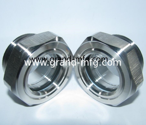BSP 1 inch high temperature stainless steel 304 bulls eye sight glasses for power transmission oil level sight glass gearbox reducer sight glass