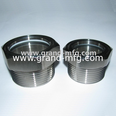 BSP 1 inch high temperature stainless steel 304 bulls eye sight glasses for power transmission oil level sight glass gearbox reducer sight glass