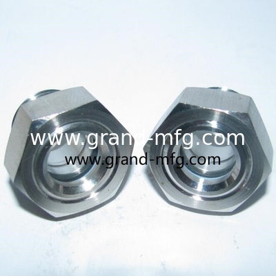 SS304 and SS316 Stainless Steel Liquid Sight Glass for Hydraulic Reservoirs and Receivers Industrial Stainless Steel Liquid Sight Glass with Natural Glass and Borosilicate Glass