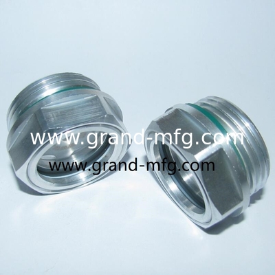 male BSP thread 3/4 inch,Metric thread M18 aluminum radiator sight glass with natural glass