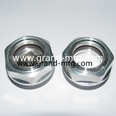 male BSP thread 3/4 inch,Metric thread M18 aluminum radiator sight glass with natural glass