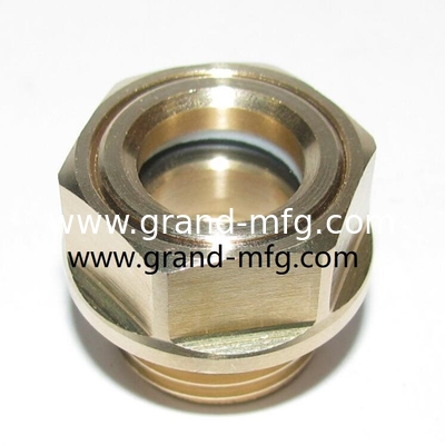 8MPa bsp male G thread 3/8&quot; 3/4&quot; brass oil level sight glass with reflector no finishing , China