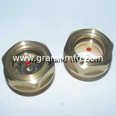 8MPa bsp male G thread 3/8&quot; 3/4&quot; brass oil level sight glass with reflector no finishing , China