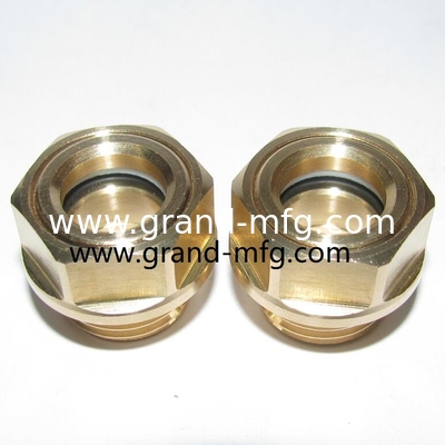 8MPa bsp male G thread 3/8&quot; 3/4&quot; brass oil level sight glass with reflector no finishing , China