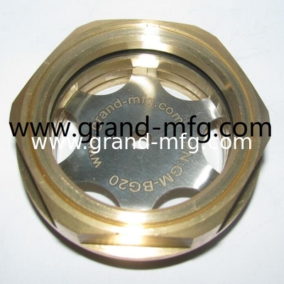 8MPa bsp male G thread 3/8&quot; 3/4&quot; brass oil level sight glass with reflector no finishing , China