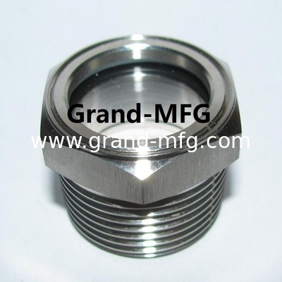 male NPT 1&quot; Stainless Steel 304 bulls eye oil sight glass with tempered glass high pressure gearbox oil level sight glass supplier &amp; manufacturer