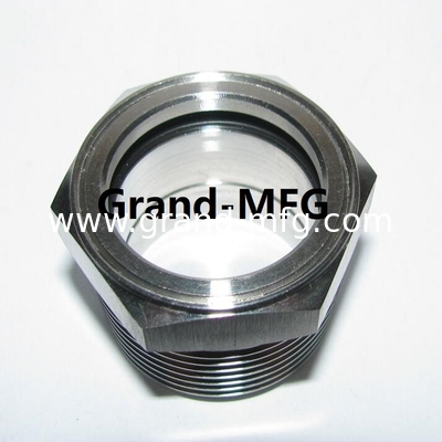 male NPT 1&quot; Stainless Steel 304 bulls eye oil sight glass with tempered glass high pressure gearbox oil level sight glass supplier &amp; manufacturer