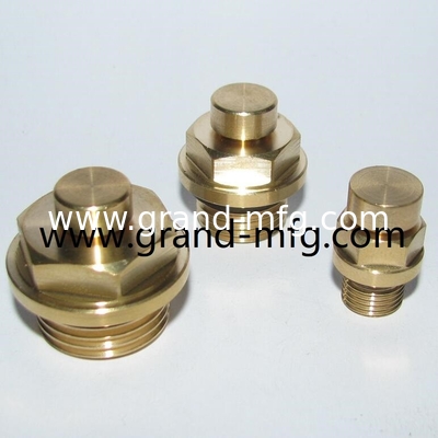 NPT male thread 1/8 1/2 1 inch natural brass breather vent plugs air released plugs GM-BVN12 GM-BVN18 GM-BVN38