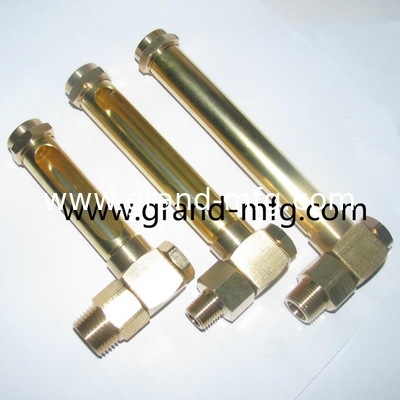 Brass oil level gauge in male NPT thread BSP G thread1/8 inch 1/4  inch 3/8inch1/2 inch 3/4 inch 1inch with quartz glass tube GM-BN12  GM-BN14 GM-BN38 GM-BG38