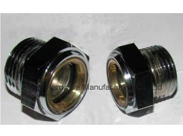 Male NPT pipe thread 1-1/4&quot; Hexagon head steel oil sight glass nickel(zinc) plated with natural glass