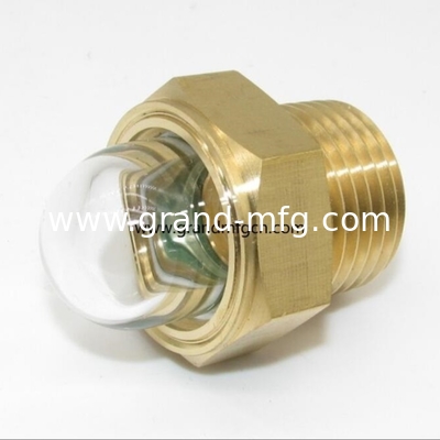 Male NPT Thread 1/2&quot; 3/8”3/4&quot; 1&quot; 3-D Bull Eye Sight Glass Heavy Duty Brass Oil Sight Glasses Dome Sight Glass