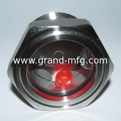 Male NPT pipe threads 1/2 inch domed shaped flow liquid level indicators oil level sight glass gauge for pumps custom