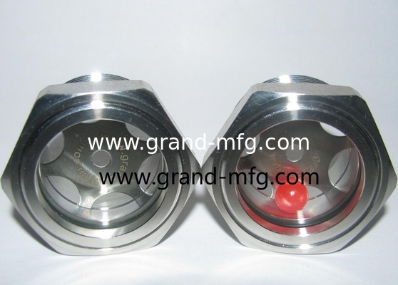 Stainless Steel Male NPT Oil Level Sight Glass NPT 2-1/2 Oil Level Sights Supplied Coolant Sight Gauge