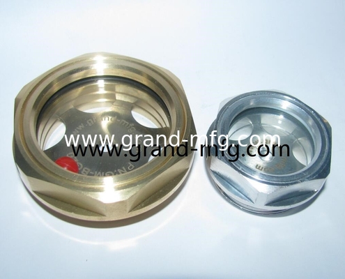 Male NPT pipe threads 1/2 inch domed shaped flow liquid level indicators oil level sight glass gauge for pumps custom