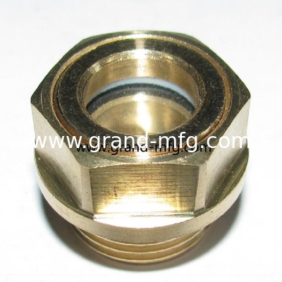Metric thread M18x1.5 M22x1.5 M26x1.5 M27X1.5 M33X2 M60X2 circular oil level sight glass supplier and manufacturer