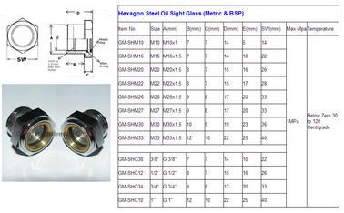 air compressor steel oil sight glass