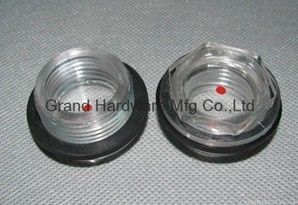Plastic oil level indicator sight glass