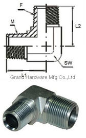 BSP NPT Metric threadhydraulic steel fittings nickel plated,thread connection
