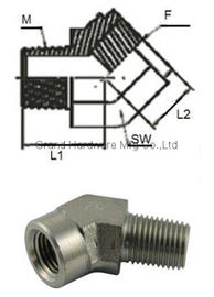 BSP NPT Metric threadhydraulic steel fittings nickel plated,thread connection