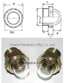 male NPT pipe threads 1/2 inch oil sights brass oil level sight gauges indicators with Pyrex glass for auto trucks