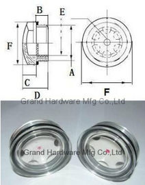 BSP G thread 3/4&quot;,1&quot;,circular head plastic oil sight levels for auto radiators with plastic window