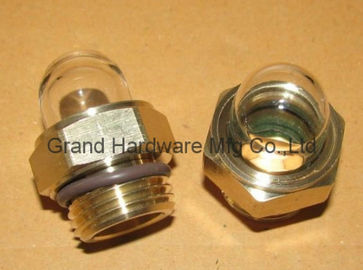 BSP G thread 3/4&quot;,1&quot;,circular head plastic oil sight levels for auto radiators with plastic window