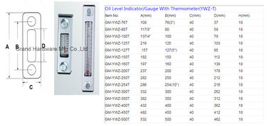 3/4 inch brass check oil level gauge for horizontal drum - Npt thread,BSP,G thread,Metric thread available