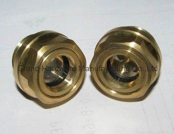 male Metric thread M22*1.5  Brass Fluid level sight glass with reflector and natural glass