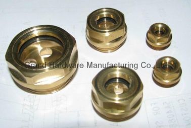 Male NPT pipe thread 1-1/4&quot; Hexagon head steel oil sight glass nickel(zinc) plated with natural glass