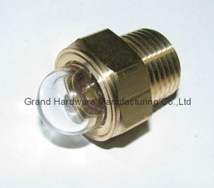 male NPT thread 11/4&quot; natural brass Oil level indicator sight glass with borosilicate glass and natural glass