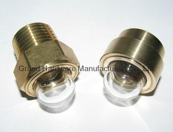 Male Thread Tempered Glass Brass Bulls Eye Level Glass Gauge in NPT BSP Metric Thread 1 INCH,2 INCH,M42,M60X2 Brass Oil Sight Glass GM-BM42 GM-BM60